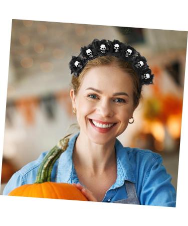 Didiseaon Halloween Headband Halloween Hairbands Halloween Favor Halloween Black Rose Headband Halloween Skull Headpiece Day of The Dead Headpiece Goth Headband Gothic Skull Headband Fabric - Buy Online on GoSupps.com