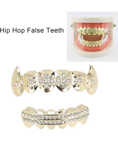 Hip Hop Teeth Bracket Brace Brass Material Multipurpose Wearable for Music Concerts Halloween for Party(Gold-XHYT1016) - Buy Online on GoSupps.com