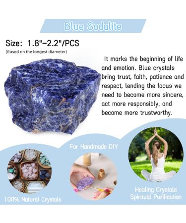 Blue Sodalite Crystal 1.77-2.17 | Raw Healing Stone for Crystal Lovers | Natural Rough Gemstone - Buy Online on GoSupps.com