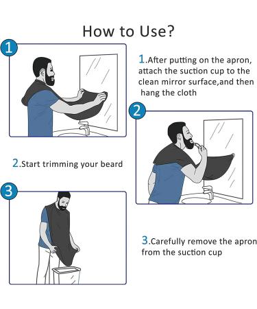 Beard Bib Apron with 4 Suction Cups - Gifts for Dad from Daughter/Son, Grandpa, Him - Fathers Day, Birthday, Valentines, Christmas - Black - Buy Online on GoSupps.com