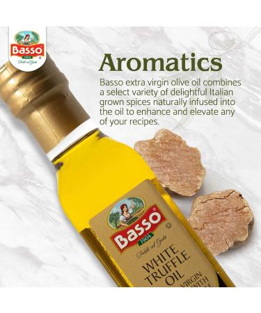 Premium White Truffle Oil - Large 8.5oz (250ml) Bottle - High Concentrate for Pasta, Pizza, Risotto & More - Buy Online on GoSupps.com