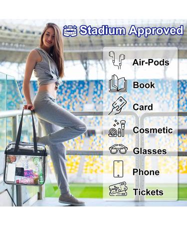 Dotpraise Clear Stadium Tote Bag with Zipper Closure - 12x6x12 - Approved for Sports Games, Work, Concerts - Buy Online on GoSupps.com