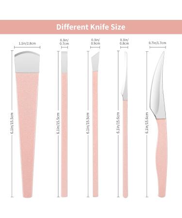 PARTURI 5-Pack Rose Gold Pedicure Knife Kit - Professional Foot Dead Callus Remover and Ingrown Toenail Tool Set for Skin Care and Manicure - Stainless Steel Nail File, Clippers, Cuticle Scraper, Toe Shaver - Buy Online on GoSupps.com
