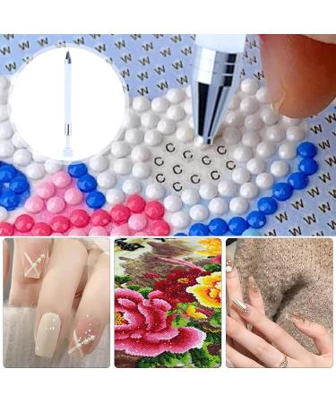 Nail Art Manicure Art Drill Rhinestone Dotting Pencil | Rhinestone Art Portable Dotting Nail Too for Home Travel Business Trip Apartment White - Buy Online on GoSupps.com