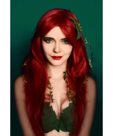 ColorfulPanda 28 Curly Wavy Costume Cosplay Wig 70cm - Dark Red - Buy Online on GoSupps.com
