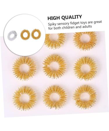 Beaupretty 10pcs Finger Massage Rings - Carbon Steel Spiky Fidget Toy for Relaxation & Stress Relief - Buy Online on GoSupps.com