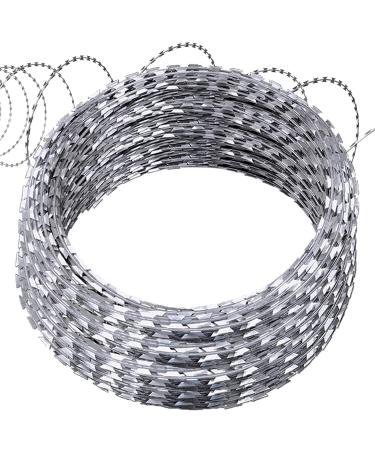 QVQE shaving wire 125 m razorpatcher wire 5 coils 25 m per roll razor wire fence razor galvanized steel shaving strap drawharmonica wire 410ft