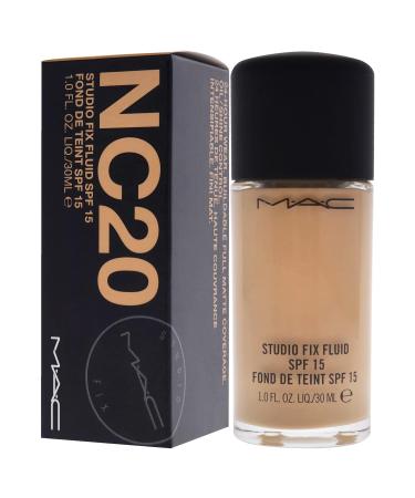 MAC Studio Fix Fluid SPF 15 NC20 Clear - Acne & Blemish Fighting Foundation - Buy Online on GoSupps.com
