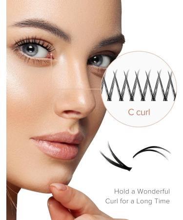 Onlyall 60 Cluster Lashes DIY Individual Eyelash Extensions - Natural Look False Eye Lashes - Buy Online on GoSupps.com