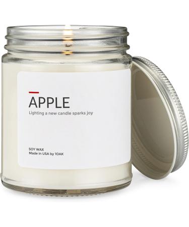 1OAK Soy Wax Scented Candles - Apple Scent | Long Burning Hand-Poured 9oz | Premium Home Fragrance - Buy Online on GoSupps.com