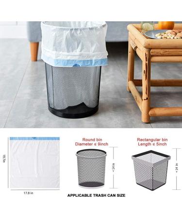 7-Almond 3-4 Gallon Drawstring Trash Bags Small Kitchen Garbage Bags Strong Small Trash Bag for Kitchen Bathroom Bedroom Office Unscented (4Rolls/White) (White) - Buy Online on GoSupps.com