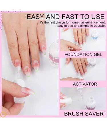 Saviland Dip Powder Liquid Set - Professional 15ml/0.5oz 4+9PCS Dip Nails Activator Base Top Coat Brush Saver - DIY Nail Art Salon, Quick Dry Formula - No Lamp Needed - Buy Online on GoSupps.com