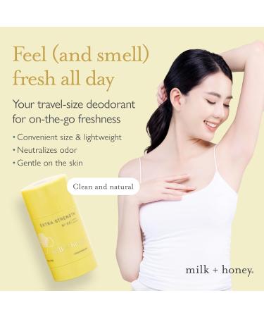 milk + honey Travel Extra Strength No. 05 Aluminum Free Deodorant Natural Deodorant for Men and Women For All Skin Types Lemon and Vanilla Scent N 05: Lemon + Vanilla - Buy Online on GoSupps.com
