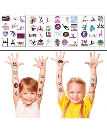 240Pcs Gymnastics Party Favor Temporary Tattoos Stickers | 20 Sheets Gymnastics Birthday Decorations - Buy Online on GoSupps.com