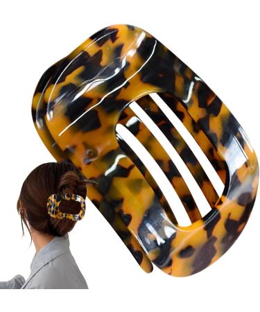 Fisssure Hair Claw - Flat Hair Claw Clamp Women Flat Hair Clips Jaw | Hair Accessories Hair Clips for Business Trip Dating Travel Pool Beach Tortoiseshell - Buy Online on GoSupps.com