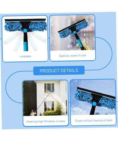 1Set Window Cleaning Kit Window Squeegee Cleaner Tool with 10-Section Extension Pole Window Squeegee 2-in-1 Rotatable Window Squeegee Telescopic Pole for Home Car Glass - Buy Online on GoSupps.com