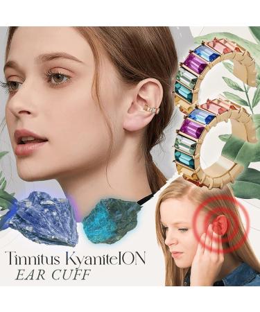 Tinnitus KyaniteION Women Ear Cuff Kyanite ION Women Ear Cuff Rhinestone Non Pierced Ear Clips Cuff earrings Jewelry Gifts for Women (2pc) - Buy Online on GoSupps.com