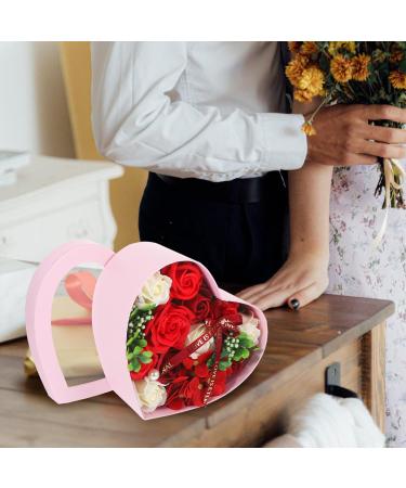 TOPBATHY Soap Decors Valentines Day in Box 1 Set of Shaped Soap Rose Box Soap Flowers Box with Greeting Cards Floral Scented Bath Soap for Women Girls Red - Buy Online on GoSupps.com