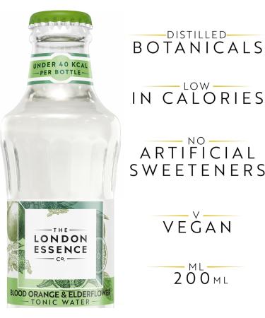 The London Essence Co. Eau tonique orange sanguine et fleur de sureau 24 bouteilles de 200 ml - Buy Online on GoSupps.com