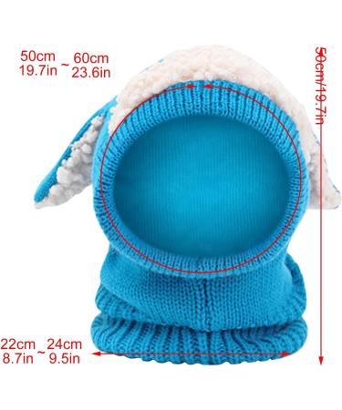 Baby Balaclava Kids Winter Hat with Double Pom Pom Design - Cute Bear Beanie Cap for Boys & Girls - E-Blue, One Size - Buy Online on GoSupps.com