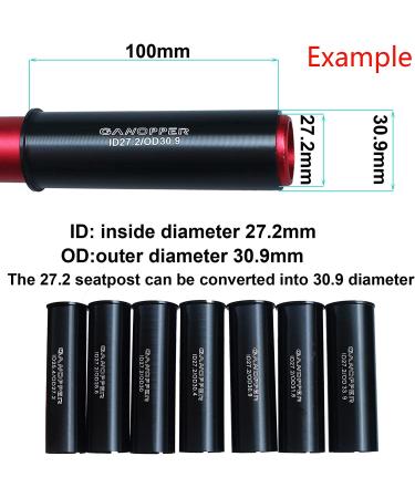 GANOPPER 100mm Long Seatpost Shim 22.2-36 Alloy Bicycle Seat Post Tube Adapter 27.2 I.D./30.9 O.D - Buy Online on GoSupps.com