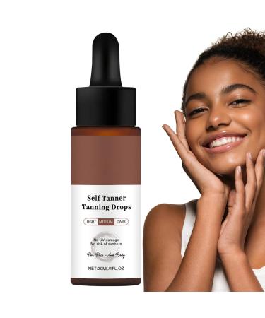 Veasbuu Tanner Drops Skin Intensive Tanning Accelerator Liquid 30ml Instant Glow Enhancer Long Lasting Bronzing Drops for Outdoor Sunbathing Tanning Beds and Natural Tan Boost
