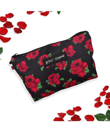 Shop Betsey Johnson Covered Rose 8.5 Zipper Cosmetic Pouch - Lightweight & Durable Toiletry Bag for Makeup & Travel Accessories - Buy Online on GoSupps.com