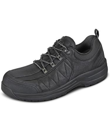 Orthofeet Men's Orthopedic Leather Dolomite Work Shoes - Black - 9 Wide - Buy Online on GoSupps.com