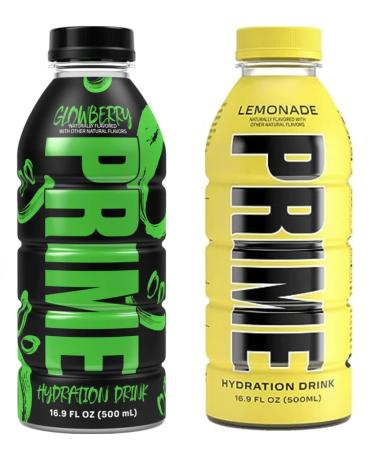 PRIME Hydration Sports Drink by Logan Paul & KSI - Glowberry + Lemonade - 500ml Bottle