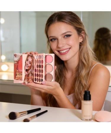 Shimmer Eyeshadow Palette Glitter Eye Makeup Highly Pigmented Powder Long Lasting Finish | Cosmetic Kit For Festival Party Dating Formal Event Stage Performance Gift - Buy Online on GoSupps.com