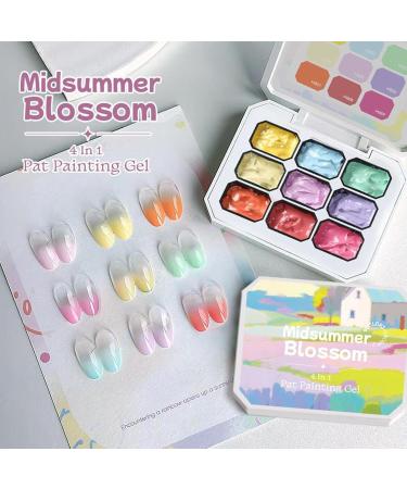 Painting Gel Gradient Gels 2.5g x 9 No-Wipe Set UV LED Quick Curing Shine Smooth Application Paints Gel for Beauty Personal Home Salon and Arts Decoration - Buy Online on GoSupps.com