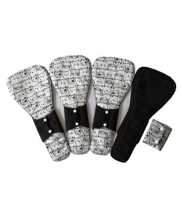 MUMBABY 5 pcs 41cm(16inch) Ultra-deep Sleep Overnight Charcoal Bamboo Mama Cloth/Menstrual Pads/Reusable Sanitary Pads