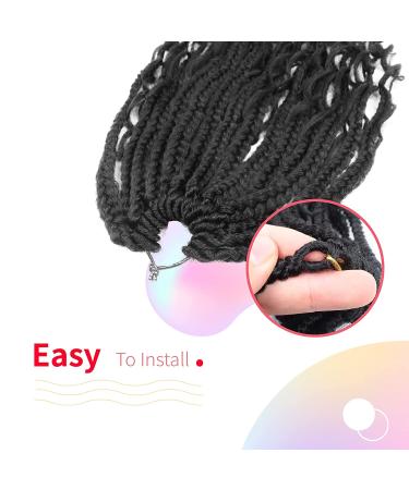 Niseyo 12 Inch Curly Ends Goddess Box Braids Crochet Hair 8 Pack - 1B Color for Black Women - Buy Online on GoSupps.com