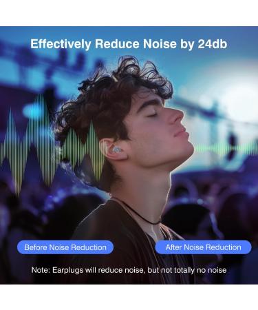 Link Dream Ear Plugs - Concert Noise Cancelling Silicone Earplugs (2 Pairs 24dB Noise Reduction) with Storage Case - Grey (Standard & Small - Buy Online on GoSupps.com