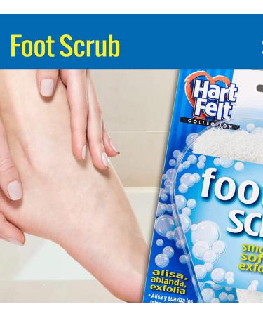 HartFelt Foot Scrub Exfoliating Sponge Pad - Made in USA - Smooth Heals and Toes - 2 Count - Buy Online on GoSupps.com
