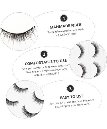 minkissy 15 Pairs Short False Eyelashes Handmade Eyelashes Thick Cross Eyelashes Glue False Lashes Fiber Makeup Eyelashes Fluffy Volume Lashes Art Eyelashes Makeup Lash Artificial Extend 3d - Buy Online on GoSupps.com