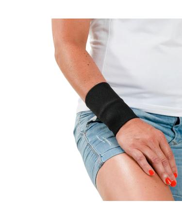 Back on Track 2-Way Stretch Black Wrist Brace - Welltex Technology for Enhanced Support & Comfort | Small Size for Everyday & Physical Activities - Buy Online on GoSupps.com