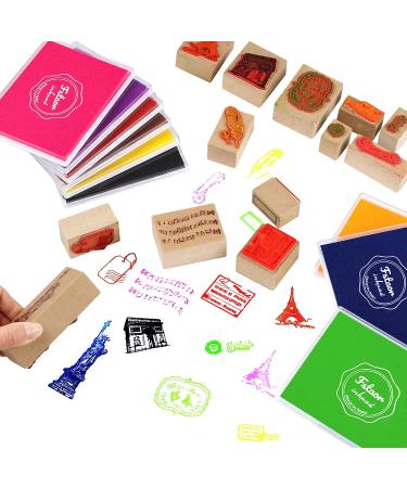 Fstaor Large Black Ink Pad for Rubber Stamps 5x4 inch - Non-Toxic & Washable - Safe Stamp Pads for Kids - Permanent Ink for Paper, Wood, Fabric - Buy Online on GoSupps.com