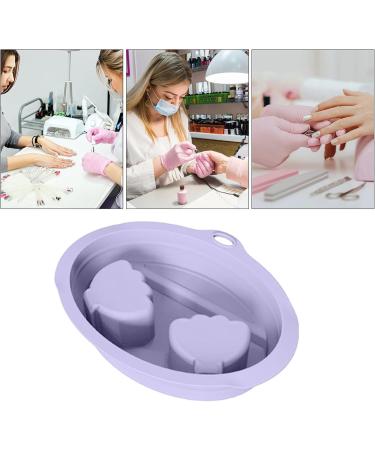 Nail Soaking Bowl Dip Remover Tray Manicure Hand Bath Dish Foldable Silicone Design Professional-Grade Comfort Salon and Home Spa Use 9.06x6.69x3.15 Inches Pink 1 Piece Purple - Buy Online on GoSupps.com