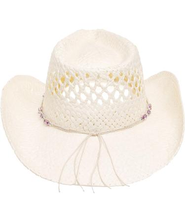 MG Womens Natural Straw Outback Toyo Cowboy Hat - Stylish and Durable - Buy Online on GoSupps.com