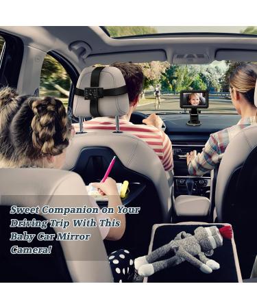 Baby Car Mirror for Back Seat 4.3 HD 1080P Camera | 360 Night Vision | Shockproof Rear View Mirror for Kids | Essential Car Accessory for New Parents - Buy Online on GoSupps.com