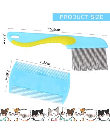 2-Piece Flea Comb Set for Cats & Dogs | Stainless Steel & Plastic Lice Removal Combs - Buy Online on GoSupps.com