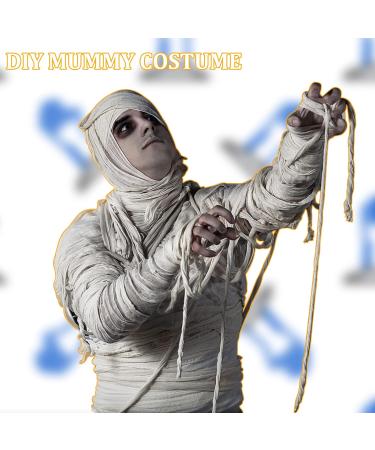 24 Rolls White Halloween Gauze Stretch Bandage - 5 Yards Mummy Wrap for Cosplay Costume Accessories & Zombie Props - Buy Online on GoSupps.com