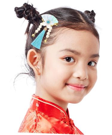 Beaupretty 1 Pair Japanese Fan Hairpin Baby Clips for Hair Japanese Hair Pin Tassel Hair Clips Japanese Style Hair Clip Bride Headpiece Kimono Headpiece Acrylic Decorate Child Girl 9x5cm Sky-blue - Buy Online on GoSupps.com
