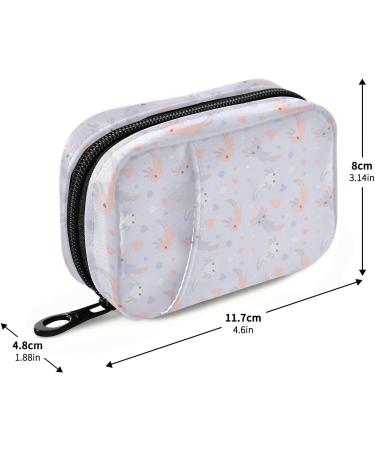 Pfrewn 7-Day Pill Organizer Case - Cute Pink Purple Axolotl Travel Box for Vitamins & Supplements - Buy Online on GoSupps.com