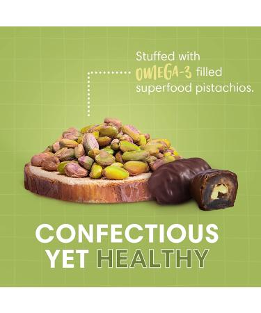 Dorrel Dark Chocolate Covered Medjool Dates with Pistachios | Nutritious High-Energy Snack | Non-GMO & Kosher | 1 Pack - Buy Online on GoSupps.com