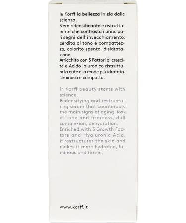 Korff Biorevitalizing HA facial serum regenerating and regenerating treatment moisturizing skin light and compact formula with hyaluronic acid size 30 ml - Buy Online on GoSupps.com