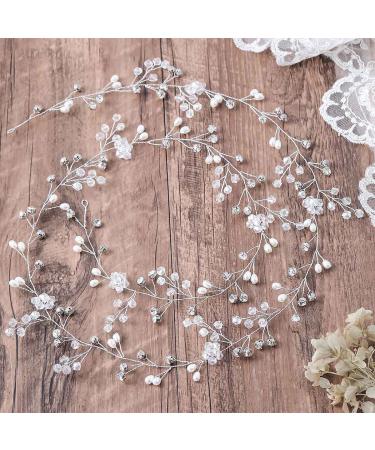 Yean Wedding Hair Vine 100cm Silver - Bridal Headband for Bride & Bridesmaid - Buy Online on GoSupps.com