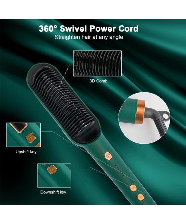 Buy Hair Straightener Brush - Electric Anti-Scald Hot Comb with 4 Temp Settings Fast Heating & 360 Swivel Cord - Ideal for Women - International Shipping Available - Buy Online on GoSupps.com