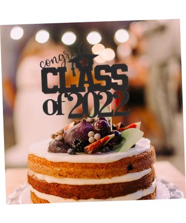 Ciieeo 12pcs 2022 Graduation Season Cake Congratulations Happy Graduation Cake Decorating Festival Dessert Picks Grad Cupcake Topper Cupcake Cups Wood Party Supplies European and American Black 15X13CM - Buy Online on GoSupps.com